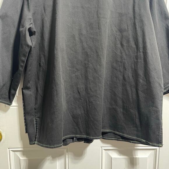 Bob Mackie Emboidered Cockatoo Florals Zip Jacket Artsy Women's Large - Picture 5 of 8